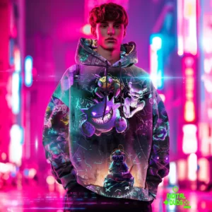 Neon Cyber Tokyo Hoodie #387357